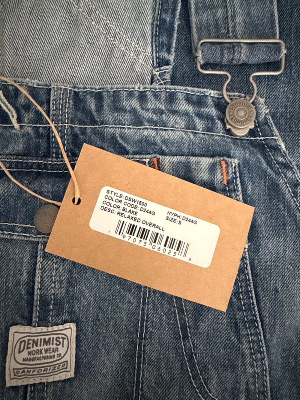 Light Wash Denim Overalls - Picture 5 of 5